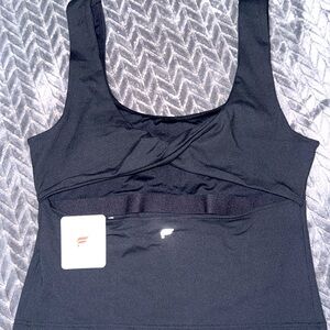 twist in back bra tank.